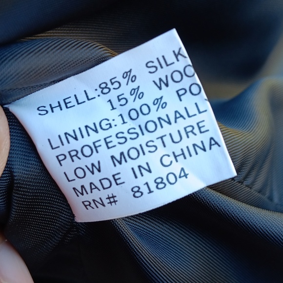 ROBERT ALAN MEN'S (2) BUTTON SILK/WOOL-BLEND LUXURY BLAZER - Picture 17 of 17